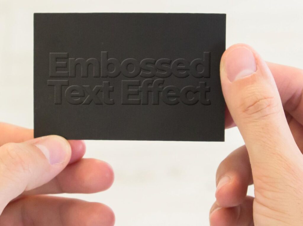 Embossed Business cards
